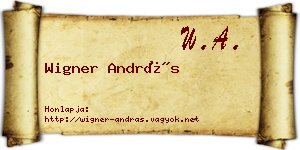 Wigner András névjegykártya